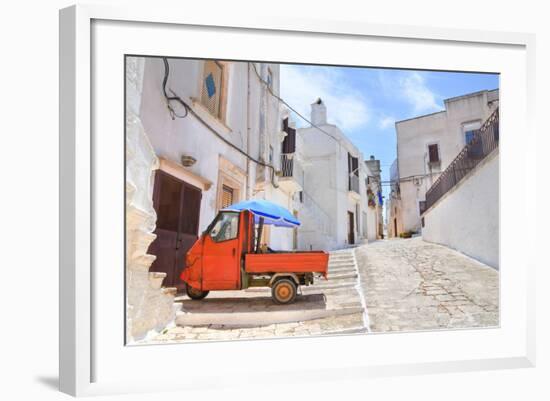 Alleyway. Ceglie Messapica. Puglia. Italy.-Mi.Ti.-Framed Photographic Print