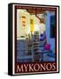 Alleyway in Mykonos Greece 3-Anna Siena-Framed Stretched Canvas