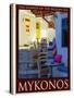 Alleyway in Mykonos Greece 3-Anna Siena-Stretched Canvas