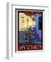 Alleyway in Mykonos Greece 3-Anna Siena-Framed Giclee Print