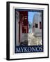 Alleyway in Mykonos Greece 4-Anna Siena-Framed Giclee Print