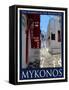 Alleyway in Mykonos Greece 4-Anna Siena-Framed Stretched Canvas