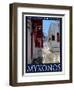 Alleyway in Mykonos Greece 4-Anna Siena-Framed Giclee Print