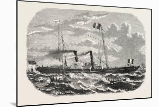 Alliance, Steamship, an Established New Service Between Le Havre and Southampton. 1855-null-Mounted Giclee Print