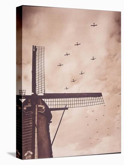 Allied Aircraft Tow Gliders Carrying Airborne Troops over the Netherlands, Battle of Arnhem, 1944-English Photographer-Stretched Canvas