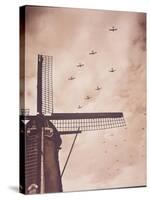 Allied Aircraft Tow Gliders Carrying Airborne Troops over the Netherlands, Battle of Arnhem, 1944-English Photographer-Stretched Canvas