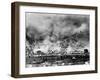 Allied Bombing on German Controled Town-null-Framed Premium Photographic Print