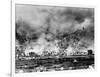 Allied Bombing on German Controled Town-null-Framed Photographic Print