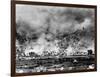 Allied Bombing on German Controled Town-null-Framed Photographic Print