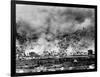 Allied Bombing on German Controled Town-null-Framed Photographic Print