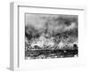 Allied Bombing on German Controled Town-null-Framed Photographic Print