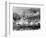 Allied Bombing on German Controled Town-null-Framed Photographic Print