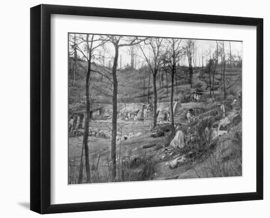 Allied Command Post on Mount Kemmel Near Ypres, Belgium, 23 April 1918-null-Framed Giclee Print