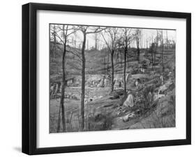 Allied Command Post on Mount Kemmel Near Ypres, Belgium, 23 April 1918-null-Framed Giclee Print