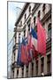 Allied Flags in Checkpoint Charlie, Berlin-motorolka-Mounted Photographic Print