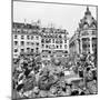 Allied Forces and French Civilians Celebrating the Liberation of Paris, Hotel De La Ville-Frank Scherschel-Mounted Photographic Print