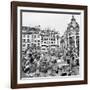 Allied Forces and French Civilians Celebrating the Liberation of Paris, Hotel De La Ville-Frank Scherschel-Framed Photographic Print