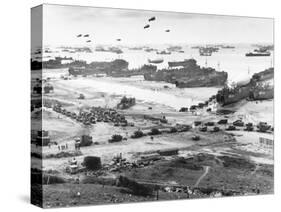 Allied Forces at a Beach in Normandy-null-Stretched Canvas