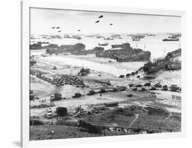 Allied Forces at a Beach in Normandy-null-Framed Photographic Print