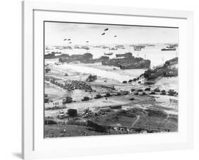 Allied Forces at a Beach in Normandy-null-Framed Photographic Print