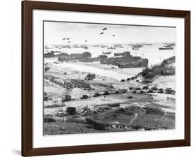 Allied Forces at a Beach in Normandy-null-Framed Photographic Print