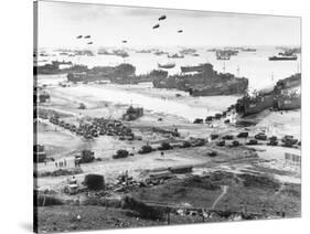 Allied Forces at a Beach in Normandy-null-Stretched Canvas