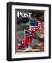 "Allied Forces Flags," Saturday Evening Post Cover, July 3, 1943-John Atherton-Framed Giclee Print