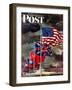 "Allied Forces Flags," Saturday Evening Post Cover, July 3, 1943-John Atherton-Framed Premium Giclee Print