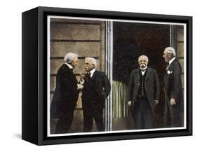 Allied Leaders at Paris-null-Framed Stretched Canvas