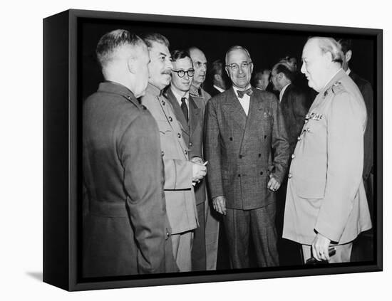 Allied Leaders at the Potsdam Conference, July 17- Aug. 2, 1945-null-Framed Stretched Canvas