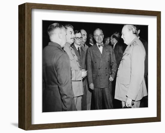 Allied Leaders at the Potsdam Conference, July 17- Aug. 2, 1945-null-Framed Photo