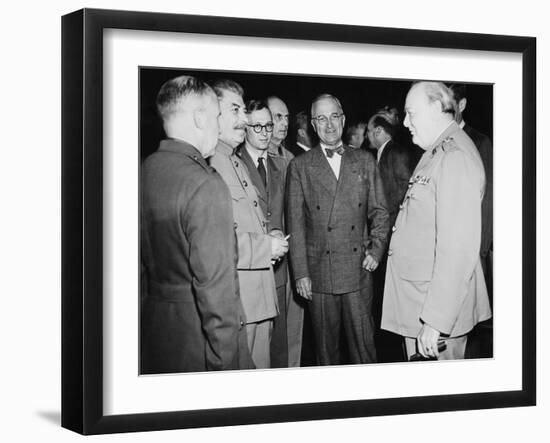 Allied Leaders at the Potsdam Conference, July 17- Aug. 2, 1945-null-Framed Photo