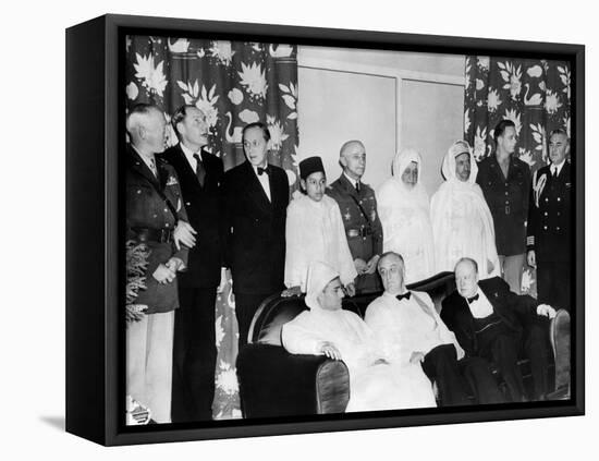 Allied Nations War Strategy Conference in Casablanca, French Morocco, Feb 1, 1943-null-Framed Stretched Canvas