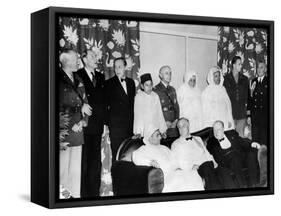 Allied Nations War Strategy Conference in Casablanca, French Morocco, Feb 1, 1943-null-Framed Stretched Canvas