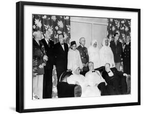 Allied Nations War Strategy Conference in Casablanca, French Morocco, Feb 1, 1943-null-Framed Photo