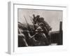 Allied Soldiers Go over the Top During World War I, Ca. 1917-null-Framed Photo