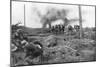 Allied Troops and German Prisoners at the Menin Road, Near Ypres, Belgium, 30 October, 1917-null-Mounted Giclee Print