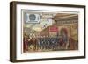 Allied Troops Marching Out of Tianjin, China, Boxer Rebellion, 1900-null-Framed Giclee Print