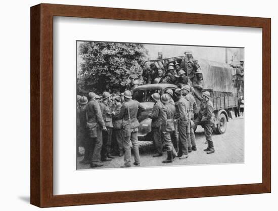 Allies Go To Belgiums Aid, 1940, (1940)-null-Framed Photographic Print