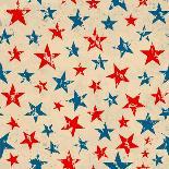 4th of July, American Independence Day Pattern-Allies Interactive-Art Print