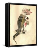 Alligator 1873 'Missing Links' Parade Costume Design-Charles Briton-Framed Stretched Canvas