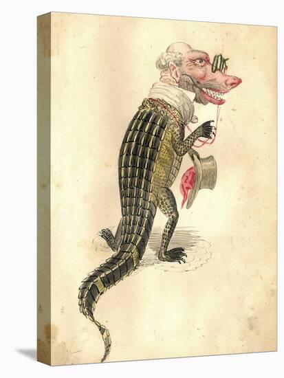 Alligator 1873 'Missing Links' Parade Costume Design-Charles Briton-Stretched Canvas