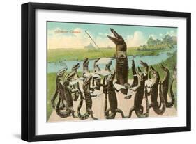 Alligator Chorus-null-Framed Art Print