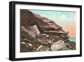 Alligator Head, La Jolla Cove-null-Framed Art Print