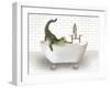 Alligator In Bathtub-Matthew Piotrowicz-Framed Art Print