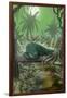 Alligator in Swamp-Lantern Press-Framed Art Print