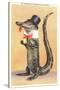 Alligator in Top Hat-null-Stretched Canvas