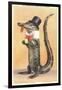 Alligator in Top Hat-null-Framed Art Print