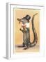 Alligator in Top Hat-null-Framed Art Print