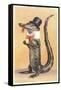 Alligator in Top Hat-null-Framed Stretched Canvas